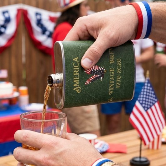 Amerika Een Vintage Brew Eagle 1775 - 2026 Heupfles