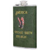 Amerika Een Vintage Brew Eagle 1775 - 2026 Heupfles (Links)