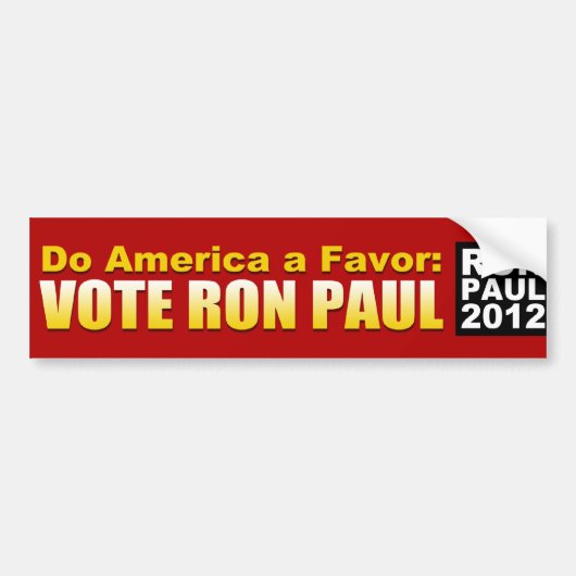 Amerika een voorvechter bumpersticker (Voorkant)