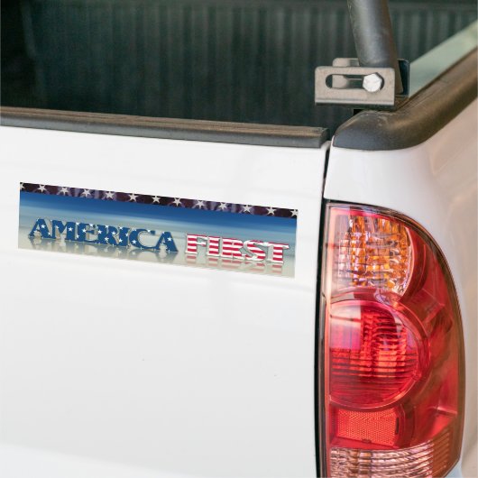 AMERIKA EERST-2 BUMPERSTICKER (Op Truck)