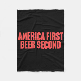 Amerika Eerst Bier Ten Tweede Fleece Deken