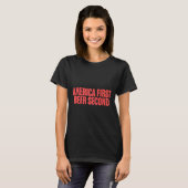 Amerika Eerst Bier Ten Tweede T-shirt (Voorkant volledig)