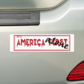 Amerika eerst...... bumpersticker (Op auto)