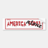 Amerika eerst...... bumpersticker (Voorkant)