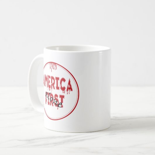 Amerika eerst...... koffiemok (Voorkant links)