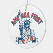 AMERIKA EERST - Opgericht in 1776 Keramisch Ornament (Links)