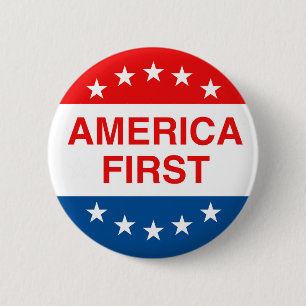 "AMERIKA EERST" RONDE BUTTON 5,7 CM