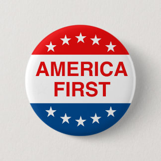 "AMERIKA EERST" RONDE BUTTON 5,7 CM