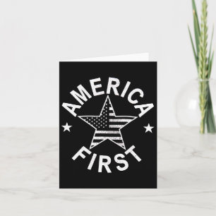 Amerika eerst verontrust Amerikaanse vlag patriott Kaart
