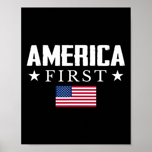 Amerika Eerst Vlag Van De VS Poster (Voorkant)