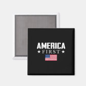 Amerika Eerste Amerikaanse vlag Magneet (Voorkant / Achterkant)