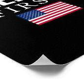 Amerika Eerste Amerikaanse vlag Poster (Hoek)