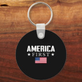 Amerika Eerste Amerikaanse vlag Sleutelhanger (Voorkant)