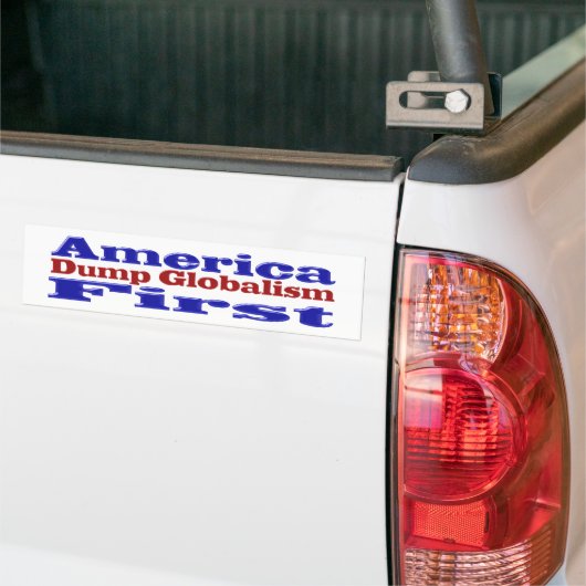 Amerika eerste druppelglobalisme bumpersticker (Op Truck)