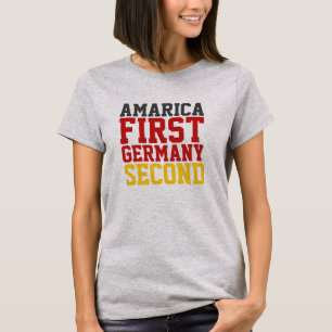 Amerika eerste Duitsland tweede T-shirt