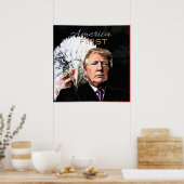 AMERIKA EERSTE SLOGAN ELLE TWEE POSTER (Keuken)