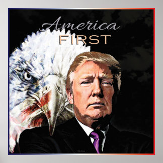 AMERIKA EERSTE SLOGAN ELLE TWEE POSTER