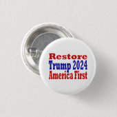 Amerika eerste Trump 2024 herstellen Ronde Button 3,2 Cm (Voorkant /achterkant)