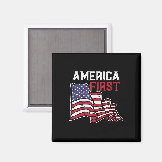 Amerika eerste viering Amerikaanse vlag vierde dag Magneet (Voorkant / Achterkant)