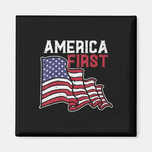 Amerika eerste viering Amerikaanse vlag vierde dag Magneet (Voorkant)