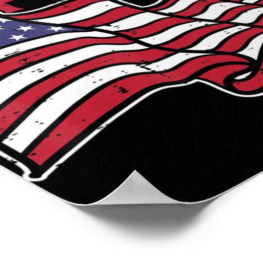 Amerika eerste viering Amerikaanse vlag vierde dag Poster (Hoek)