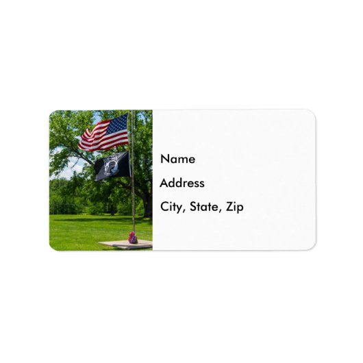 Amerika en de POW-vlag Etiket (Voorkant)