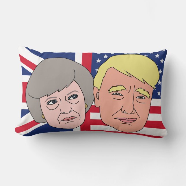 Amerika en Groot-Brittannië Pillow Cushion Kussen (Voorkant)