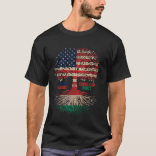 Amerika en Hongarije Landenvlag Roots Hongaars T-shirt