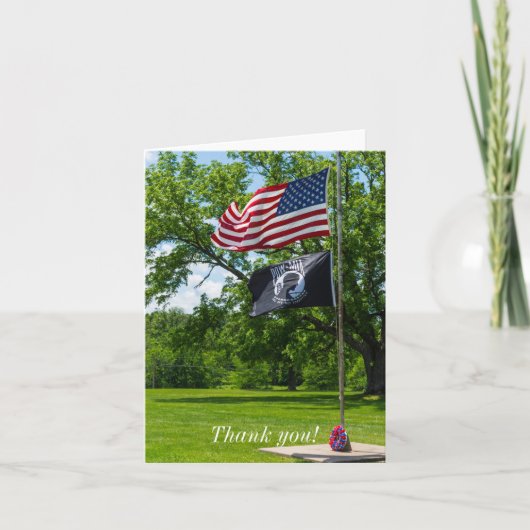 Amerika en KNELVlaggen Bedankkaart (Voorkant)
