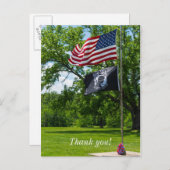 Amerika en KNELVlaggen Briefkaart (Voorkant / Achterkant)