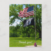 Amerika en KNELVlaggen Briefkaart (Voorkant)