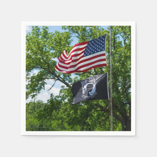 Amerika en KNELVlaggen Servet (Voorkant)