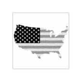 Amerika en vlag | Inktstempel Rubberstempel (Afrduk)