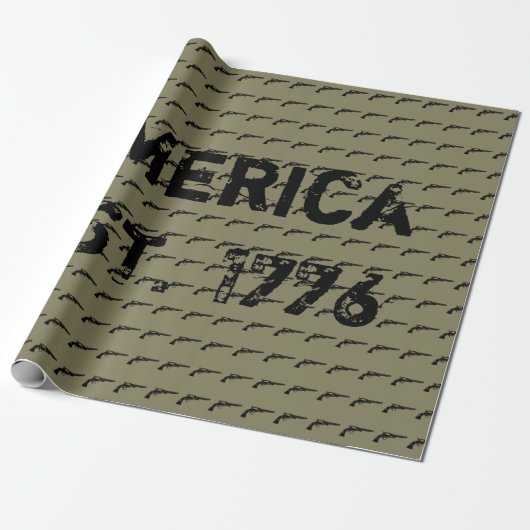 Amerika EST. 1776 Cadeaupapier (Uitgerold)
