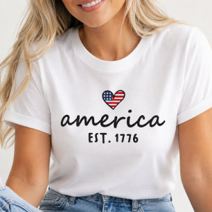 Amerika Est 1776 Patriottisch T-shirt