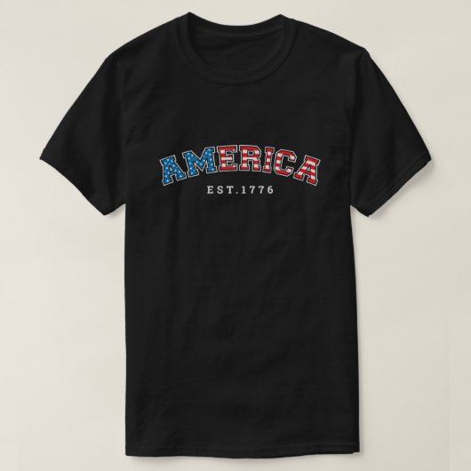 Amerika est 1776 t-shirt (Design voorkant)