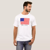 Amerika, Est. 1776 T-shirt (Voorkant volledig)