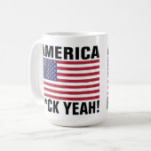 Amerika, F*ck ja. Grappig Koffiemok (Voorkant links)