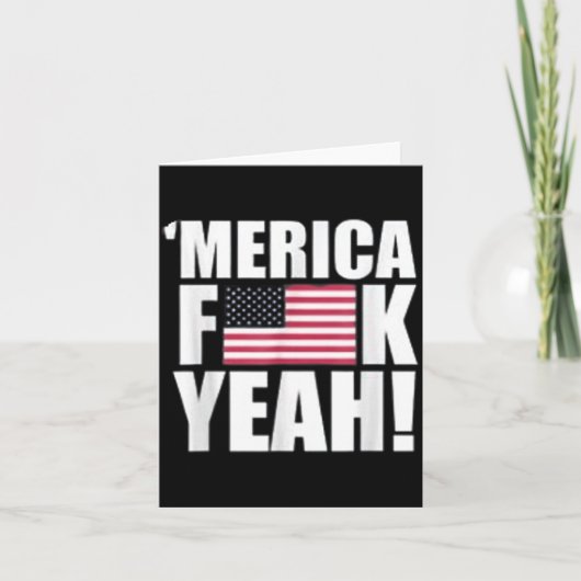 Amerika F Yeah Vierde 4 juli Kaart (Voorkant)