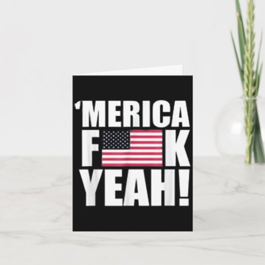Amerika f yeah vierde 4 juli  kaart (Voorkant)