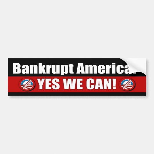 Amerika failliet laten gaan? Ja, dat kunnen we. Bumpersticker (Voorkant)