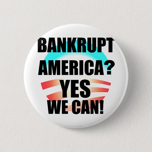 Amerika failliet laten gaan? ronde button 5,7 cm (Voorkant)