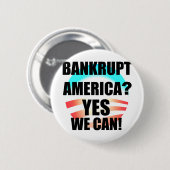 Amerika failliet laten gaan? ronde button 5,7 cm (Voorkant /achterkant)