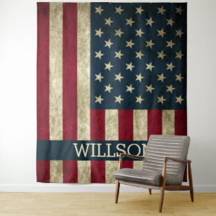 AMERIKA FAMILIE BACKDROP WANDKLEED