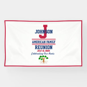 Amerika Familie Reunion Red, White, Blue Celebrate Spandoek