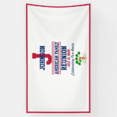 Amerika Familie Reunion Red, White, Blue Celebrate Spandoek (Verticaal)