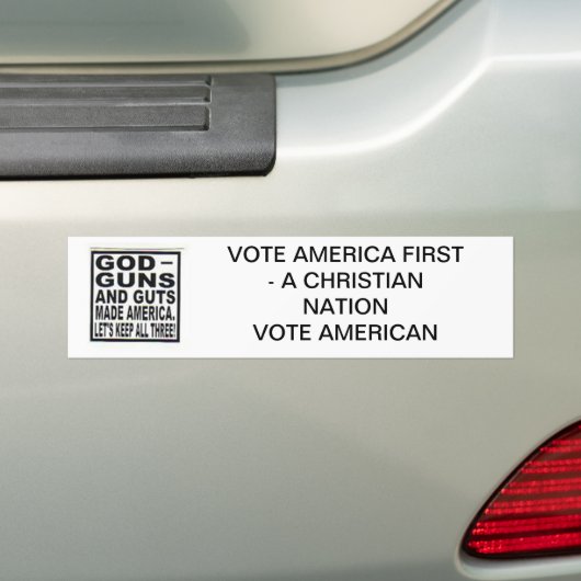 Amerika First Bumpersticker (Op auto)