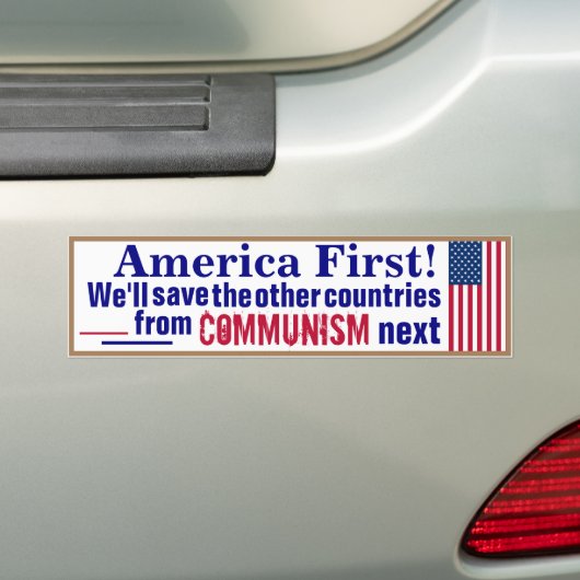 Amerika First Bumpersticker (Op auto)