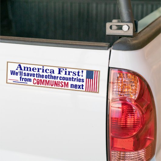 Amerika First Bumpersticker (Op Truck)