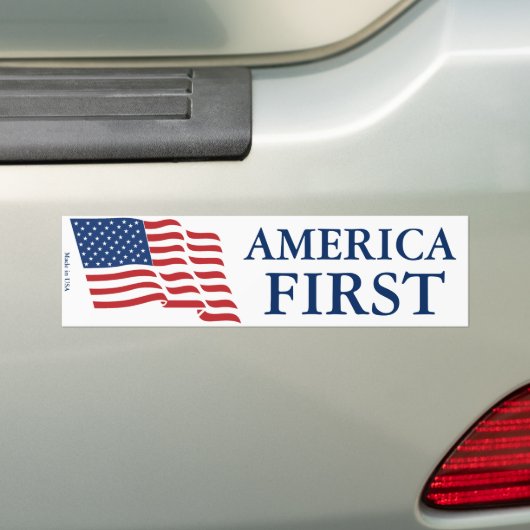 Amerika First Bumpersticker (Op auto)